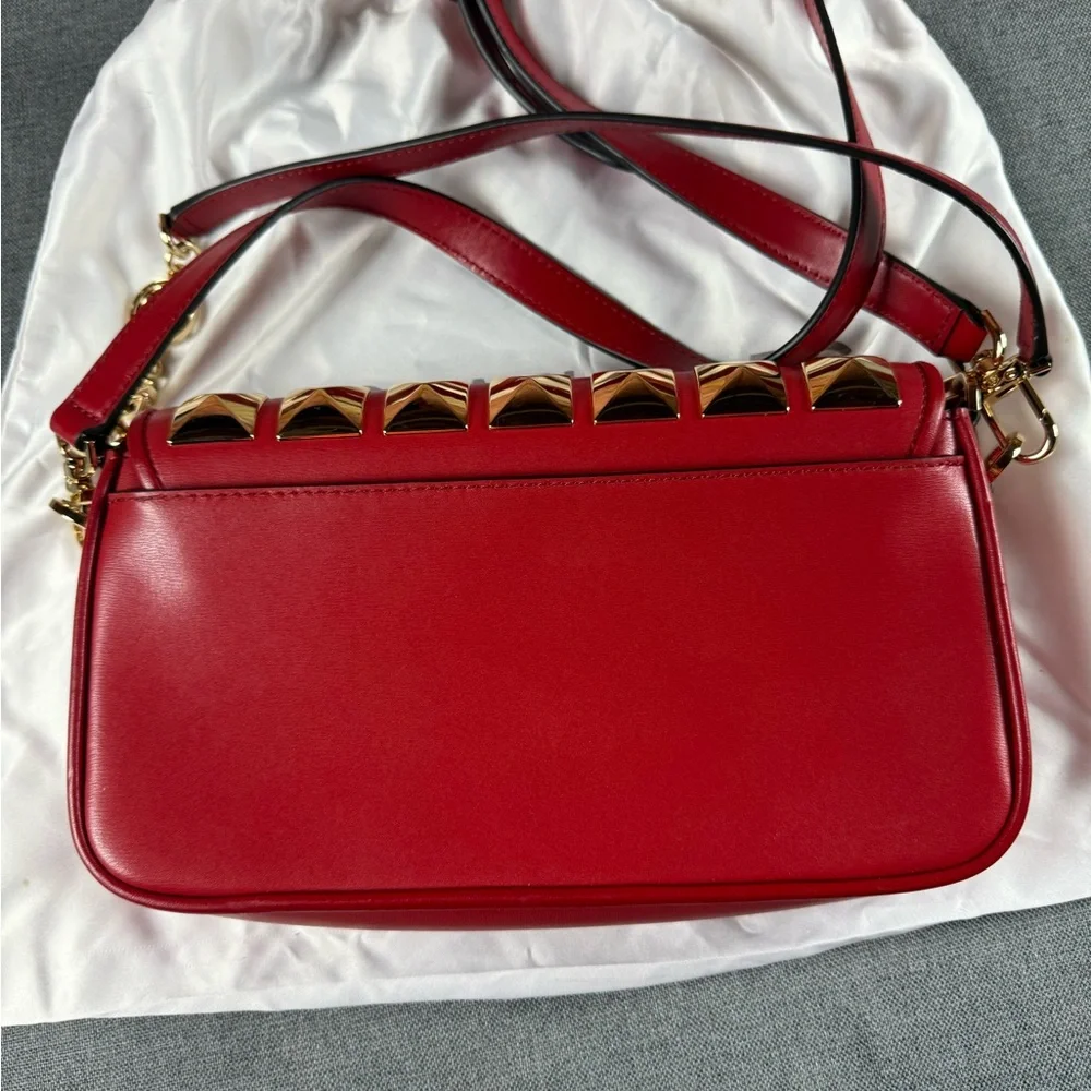 Michael Kors‎ Bradshaw Studded Leather Shoulder Bag - Picture 2 of 6
